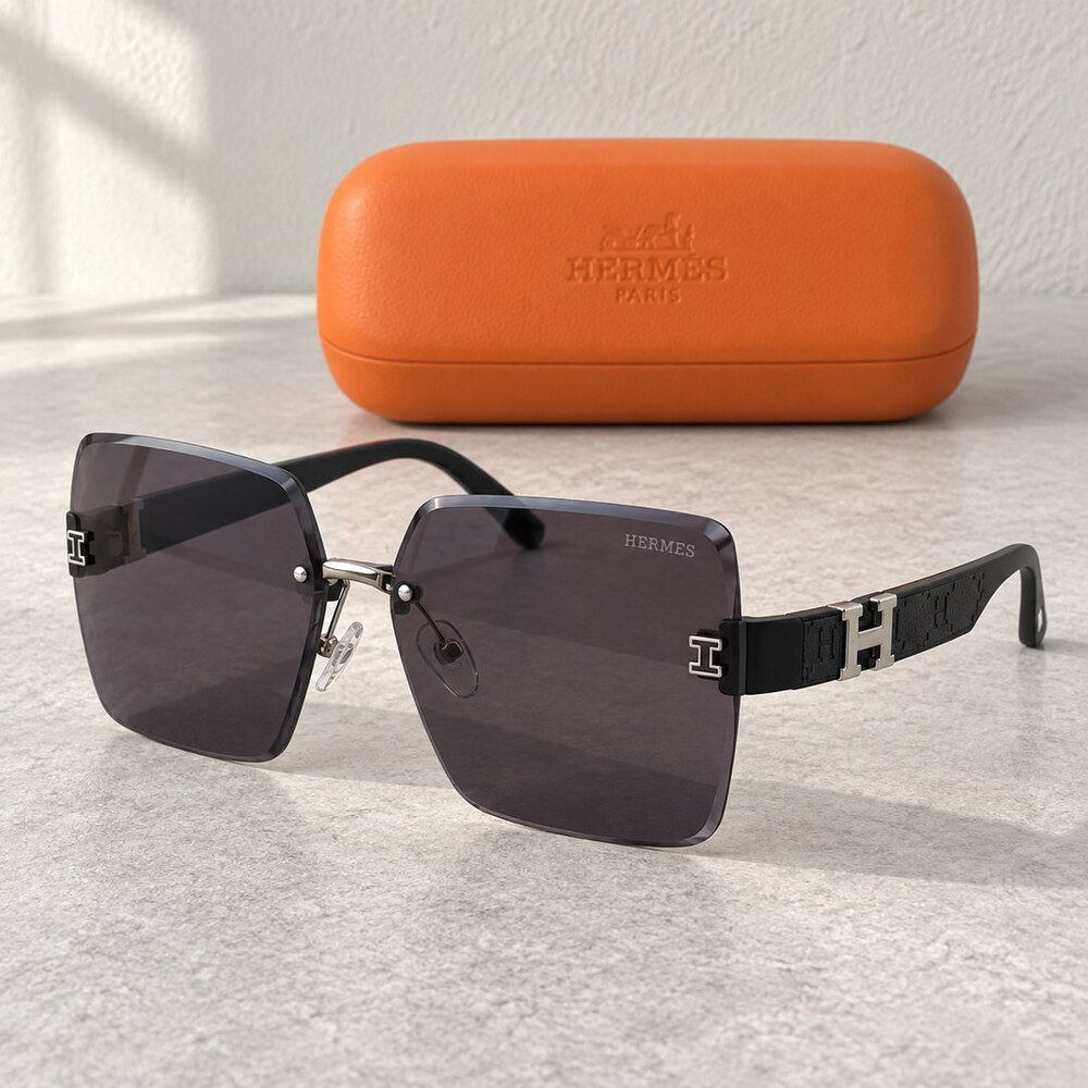 Hermes Rimless Silver H Sunglasses - Picture 2 of 6